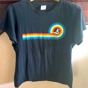 Port and Company Black Retro Surf Tee with Colorful Design Adult Size XL Shirt